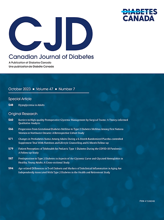 Go to journal home page - Canadian Journal of Diabetes